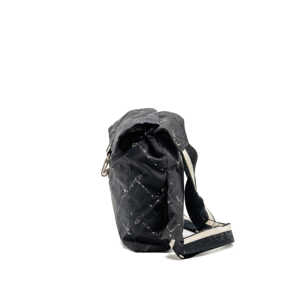 Chanel vintage old travel line backpack nylon black SHW