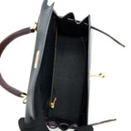 HERMES KELLY 25 SPECIAL ORDER EPSOM BLACK/ ROUGE H GHW