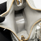 Chanel 24C Small Hollywood Boulevard Flap Bag with Star Coin Purse Patent/Calfskin Metallic Silver LGHW (Microchip)