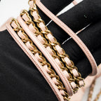 CHANEL MINI 22 BAG SHINY CALFSKIN PINK GHW (MICROCHIP)