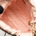 CHANEL MINI 22 BAG SHINY CALFSKIN PINK GHW (MICROCHIP)