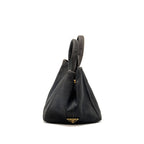 Prada vintage tote bag denim black GHW