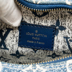 LOUIS VUITTON HALF-MOON LOOP BAGUETTE BAG DENIM BLUE GHW