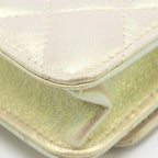 CHANEL WALLET ON CHAIN LAMBSKIN IRIDESCENT IVORY LGHW