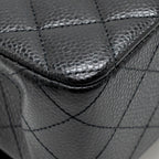 CHANEL MEDIUM CLASSIC DOUBLE FLAP BAG CAVIAR BLACK GHW(MICROCHIP)