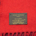 Louis Vuitton 100% Cashmere Reykjavik Scarf Red