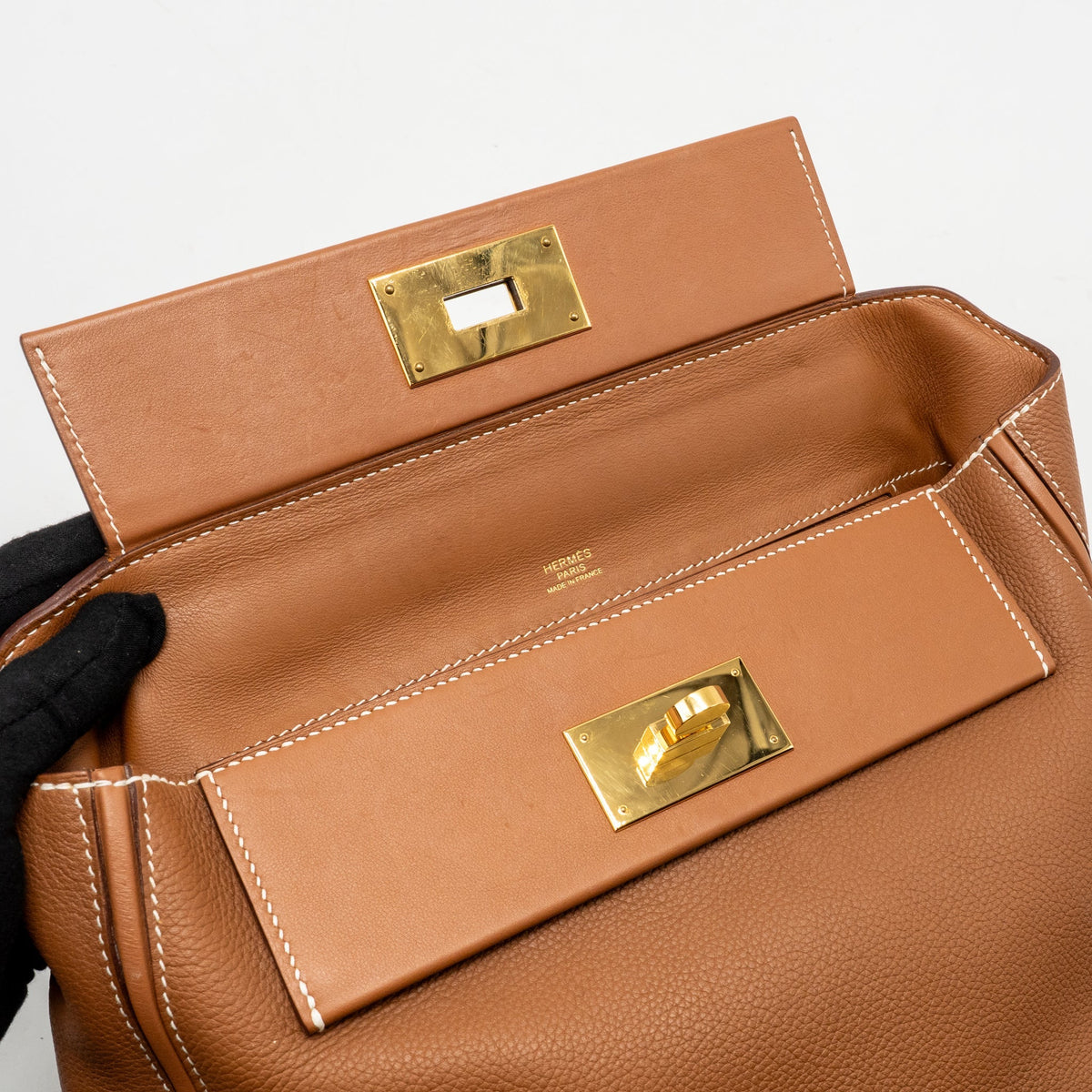 Hermes 2424 24/24-29 bag Togo/swift gold GHW