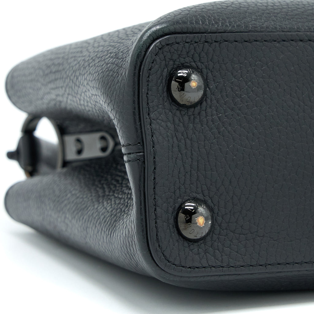 LOUIS VUITTON CAPUCINES BB TAURILLON SO BLACK WITH BLACK HARDWARE
