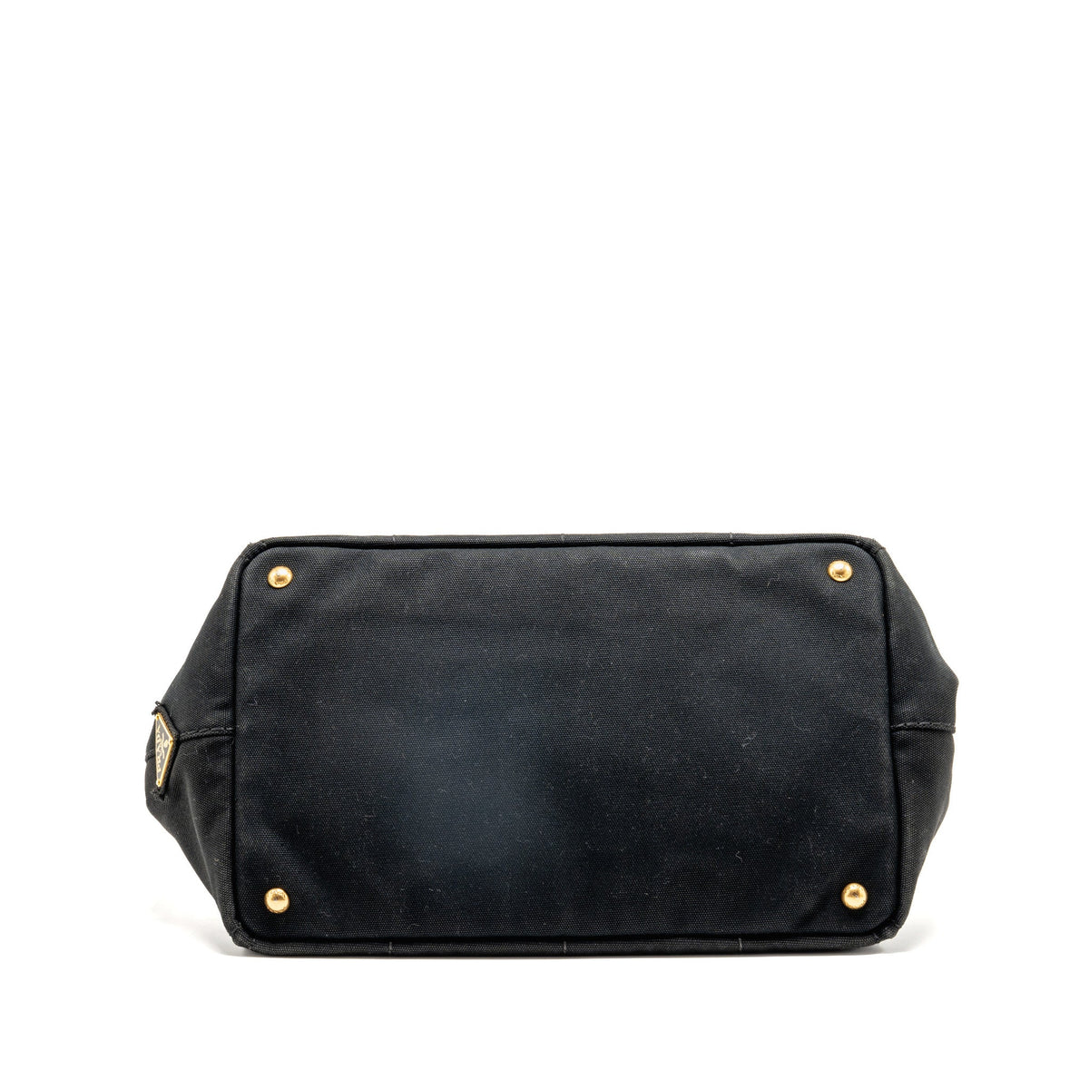 Prada vintage tote bag denim black GHW