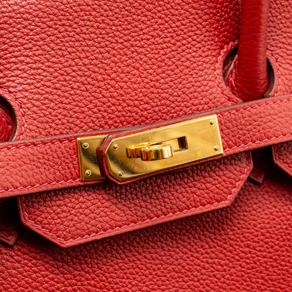 Hermes birkin 35 togo rouge vif GHW