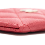 CHANEL CLASSIC CARD HOLDER CAVIAR RED WITH SHW