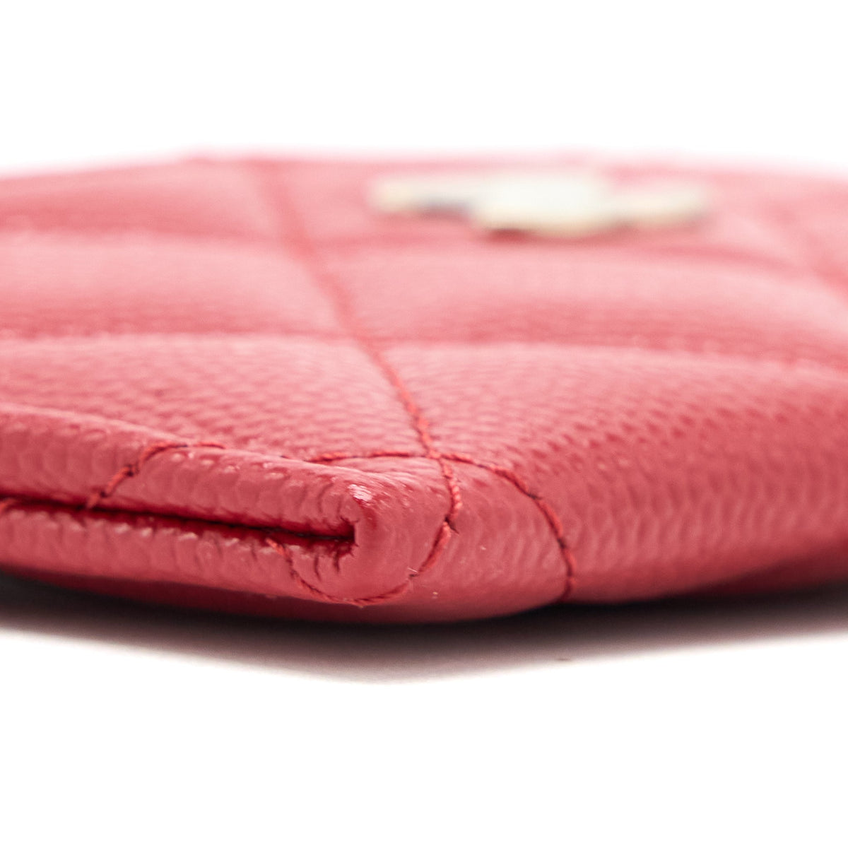 CHANEL CLASSIC CARD HOLDER CAVIAR RED WITH SHW