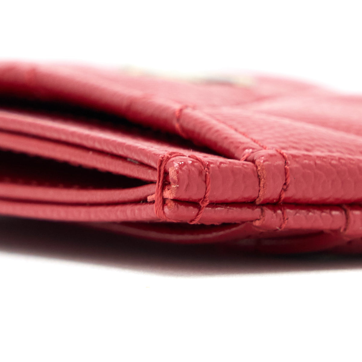 CHANEL CLASSIC CARD HOLDER CAVIAR RED WITH SHW