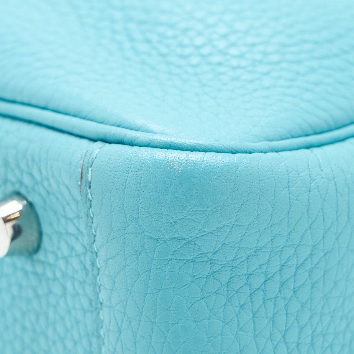 Hermes Lindy 30 Clemence 3Z Blue Saint Cyr SHW