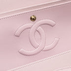 CHANEL 21S MEDIUM CLASSIC DOUBLE FLAP BAG CAVIAR LIGHT PINK LGWH
