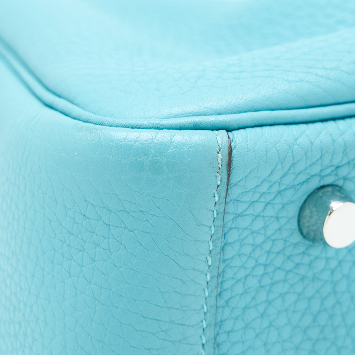 Hermes Lindy 30 Clemence 3Z Blue Saint Cyr SHW