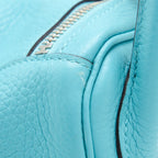 Hermes Lindy 30 Clemence 3Z Blue Saint Cyr SHW