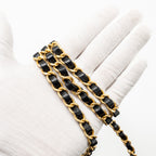 CHANEL 24P PEARL CHAIN MINI FLAP BAG LAMBSKIN BLACK GHW (MICROCHIP)