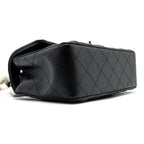 CHANEL CLASSIC MINI RECTANGULAR FLAP BAG LAMBSKIN BLACK SHW (MICROCHIP)