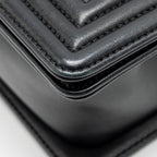 CHANEL SMALL BOY BAG CALFSKIN BLACK GHW