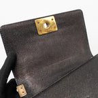CHANEL SMALL BOY BAG GRAINED CALFSKIN BLACK GHW