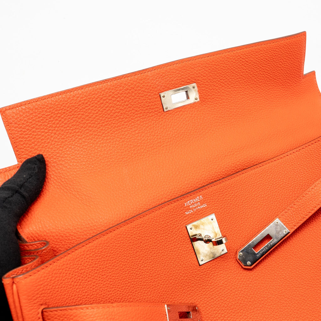 Hermes kelly 35 togo capucine SHW