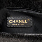 CHANEL SMALL BOY BAG GRAINED CALFSKIN BLACK GHW