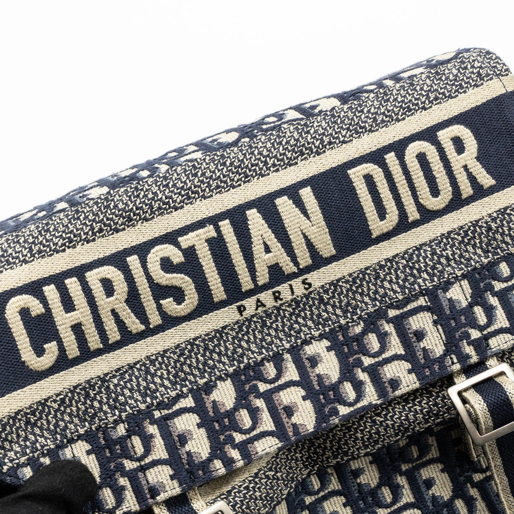DIOR DIORCAMP MESSENGER BAG BLUE OBLIQUE EMBROIDERY SHW