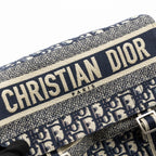 DIOR DIORCAMP MESSENGER BAG BLUE OBLIQUE EMBROIDERY SHW