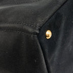 Prada vintage tote bag denim black GHW