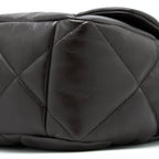 CHANEL 21A MAXI 19 FLAP BAG LAMBSKIN DARK BROWN MULTICOLOUR HARDWARE (MICROCHIP)