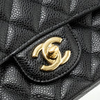 CHANEL MEDIUM CLASSIC DOUBLE FLAP BAG CAVIAR BLACK GHW