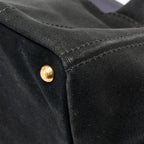 Prada vintage tote bag denim black GHW
