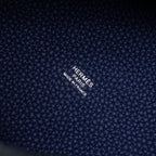 HERMES PICOTIN 18 LOCK BAG CLEMENCE BLUE ENCRE SHW