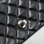 CHANEL CLASSIC MINI RECTANGULAR FLAP BAG LAMBSKIN BLACK SHW (MICROCHIP)