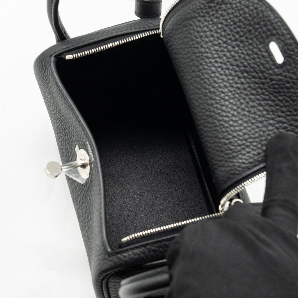HERMES MINI LINDY CLEMENCE BLACK SHW