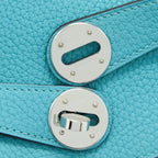 Hermes Lindy 30 Clemence 3Z Blue Saint Cyr SHW