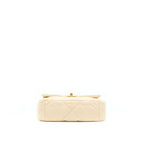 CHANEL SMALL 19 BAG GOATSKIN BEIGE WITH MULTICOLOUR HARDWARE