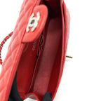 CHANEL CLASSIC DOUBLE FLAP BAG CAVIAR RED SHW