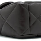 CHANEL 21A MAXI 19 FLAP BAG LAMBSKIN DARK BROWN MULTICOLOUR HARDWARE (MICROCHIP)