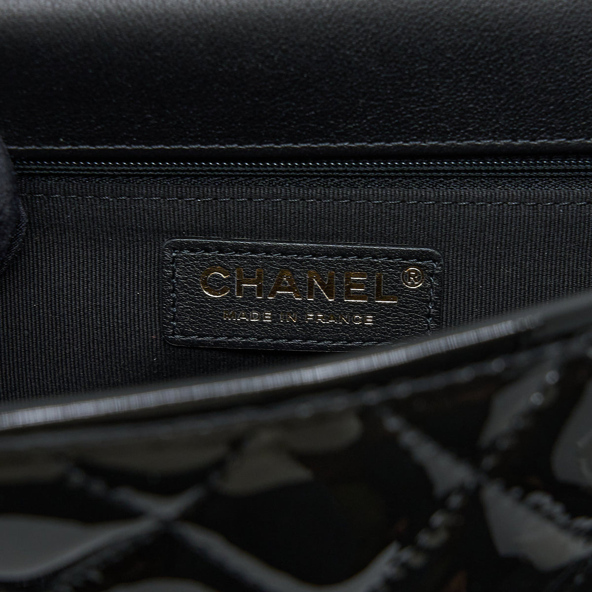 CHANEL 22K LARGE BACKPACK PATENT BLACK BRUSHED GHW (MICROCHIP)