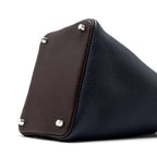 HERMES PICOTIN 18 LOCK BAG CLEMENCE BLUE NUIT/ROUGE SELLIER/FRAMBOISE SHW