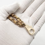 CHANEL ROUND CLIP ON PURSE DUO BAG CHARM QUILTED LAMBSKIN METALLIC GOLD LGHW (MIRCOCHIP)