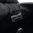 CHANEL CLASSIC MINI RECTANGULAR FLAP BAG LAMBSKIN BLACK SHW (MICROCHIP)