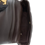 CHANEL 21A MAXI 19 FLAP BAG LAMBSKIN DARK BROWN MULTICOLOUR HARDWARE (MICROCHIP)