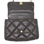 CHANEL 21A MAXI 19 FLAP BAG LAMBSKIN DARK BROWN MULTICOLOUR HARDWARE (MICROCHIP)