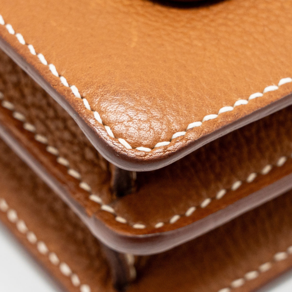 Hermes Mini Roulis Barenia Faubourg 34 Fauve Gold LGHW