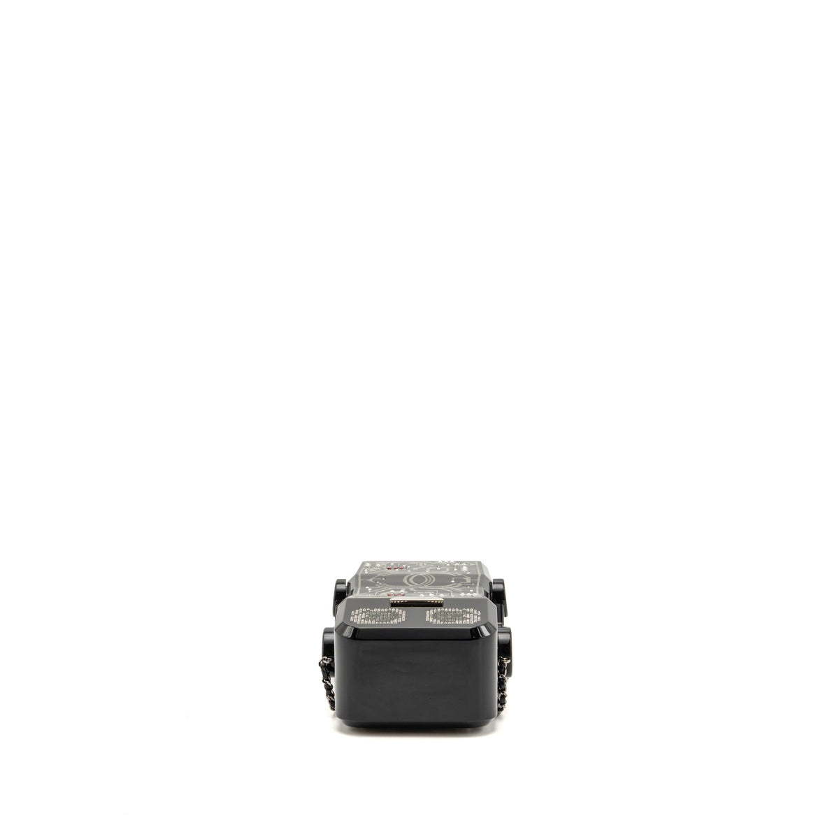 Chanel plexiglass crystal robot Minaudiere evening bag black SHW
