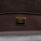 CHANEL 21A MAXI 19 FLAP BAG LAMBSKIN DARK BROWN MULTICOLOUR HARDWARE (MICROCHIP)