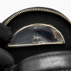 Chanel Top Handle Round Vanity Case Caviar Black LGHW